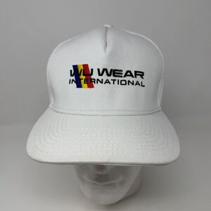 Wu Wear International Snapback Hat White Embroidered Logo Cotton Hip Hop Cap